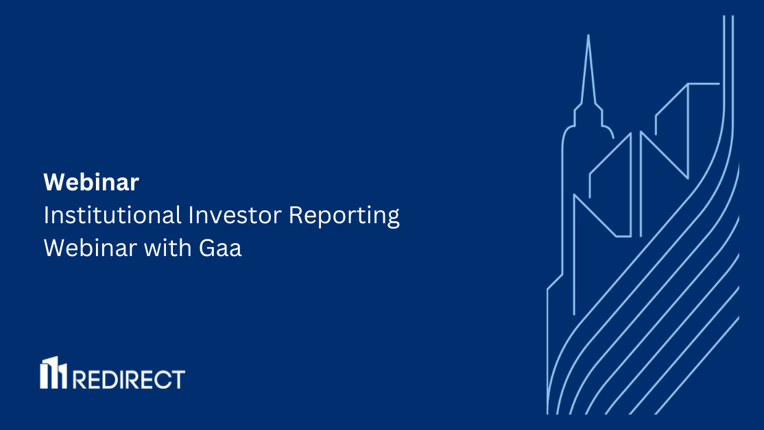 Institutional Investor Reporting Webinar With Gaa®