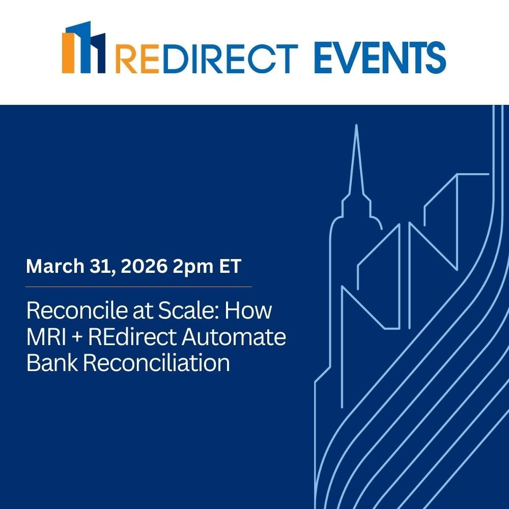 Event Poster for 'Reconcile at Scale: How MRI + REdirect Automate Bank Reconciliation'